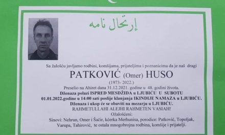 Danas u Vitezu sahrana Husi Patkoviću, samohranom ocu četvero djece