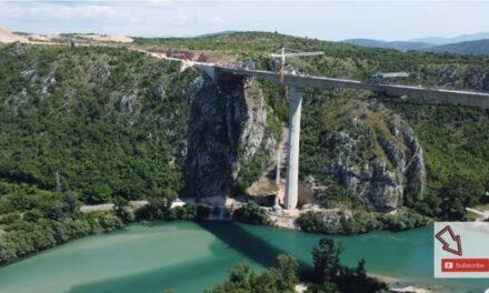 Video: Most Počitelj spojen s lijevom obalom Neretve, uskoro i sa desnom