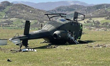 Pojavio se snimak prevrnutog helikoptera Oružanih snaga BiH