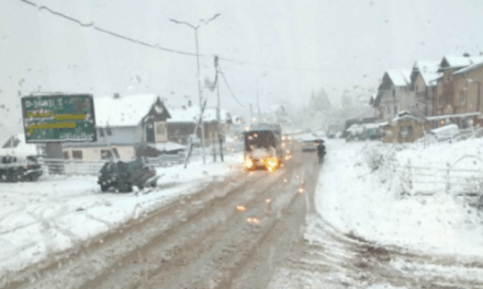 Snijeg pravi probleme vozačima: Kamioni zapeli u snijegu, zastoj na Karauli