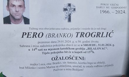 Preminuo je Pero Trogrlić