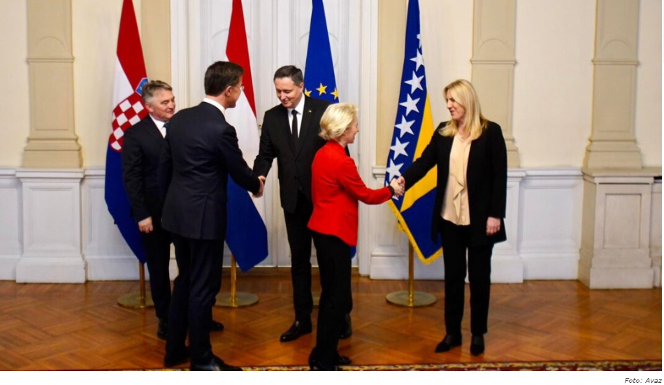 Von der Leyen i Rutte stigli u Predsjedništvo BiH, Plenković otkazao dolazak na sastanak