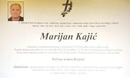 Preminuo je Marijan Kajić