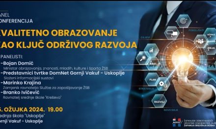 ŽO Mladeži HDZ BiH ŽSB organizira panel konferenciju: Kako kvalitetno obrazovanje otvara vrata održivom razvoju