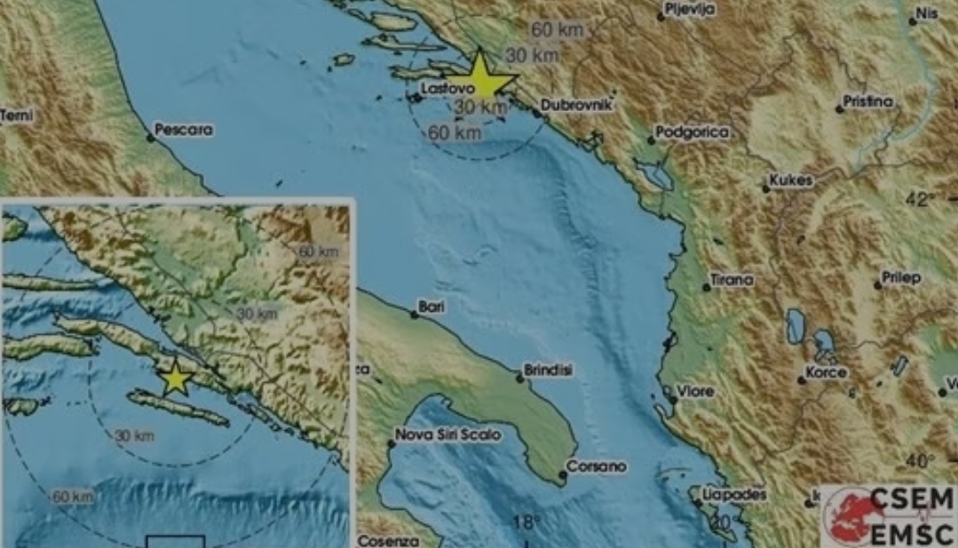 Niz potresa na jugu Hrvatske, najjači je bio magnitude 3.8