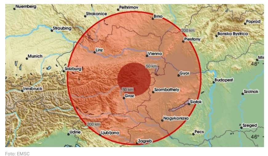 Usred noći u Austriji potres od 4.5