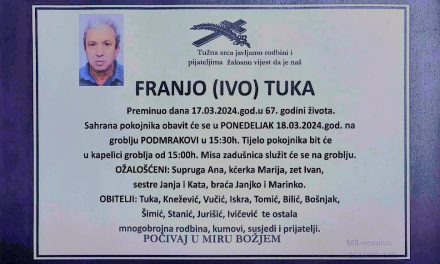 Preminuo je Franjo Tuka