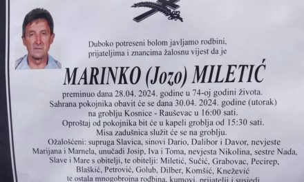 Preminuo je Marinko Miletić