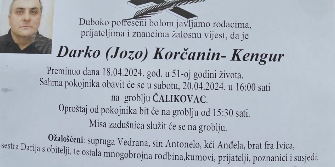 Preminuo je Darko Korčanin – Kengur