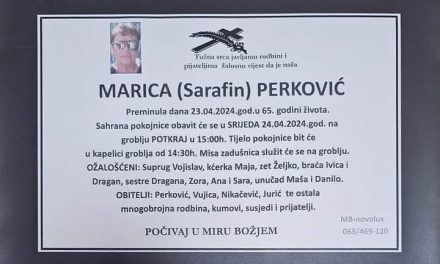 Preminula je Marica Perković