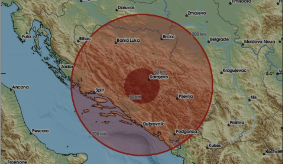 Potres jačine 4,7 po Richteru pogodio Crnu Goru, osjetio se i na jugu Hrvatske: ‘Jeziv osjećaj…‘