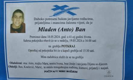 Preminuo je Mladen Ban