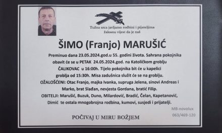 Preminuo je Šimo Marušić