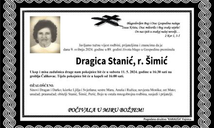 Preminula je Dragica Stanić