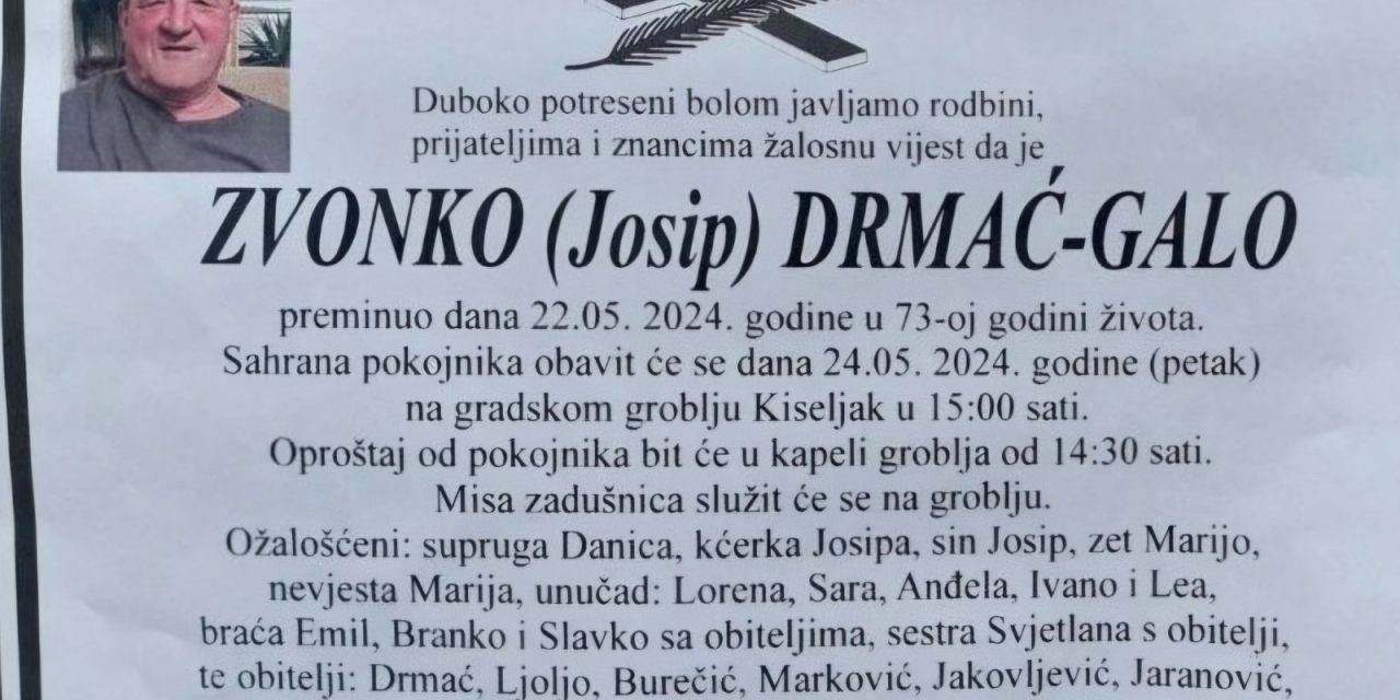 Preminuo je Zvonko Drmać – Galo