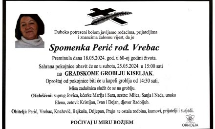 Preminula je Spomenka Perić