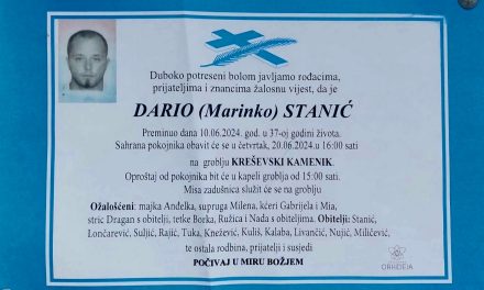 Preminuo je Dario Stanić