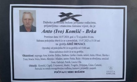 Preminuo je Anto Komšić – Brka