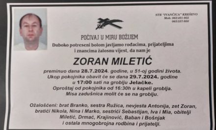 Preminuo je Zoran Miletić