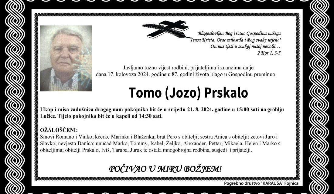 Preminuo je Tomo Prskalo