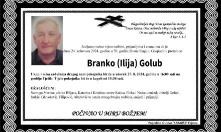 Preminuo je Branko Golub