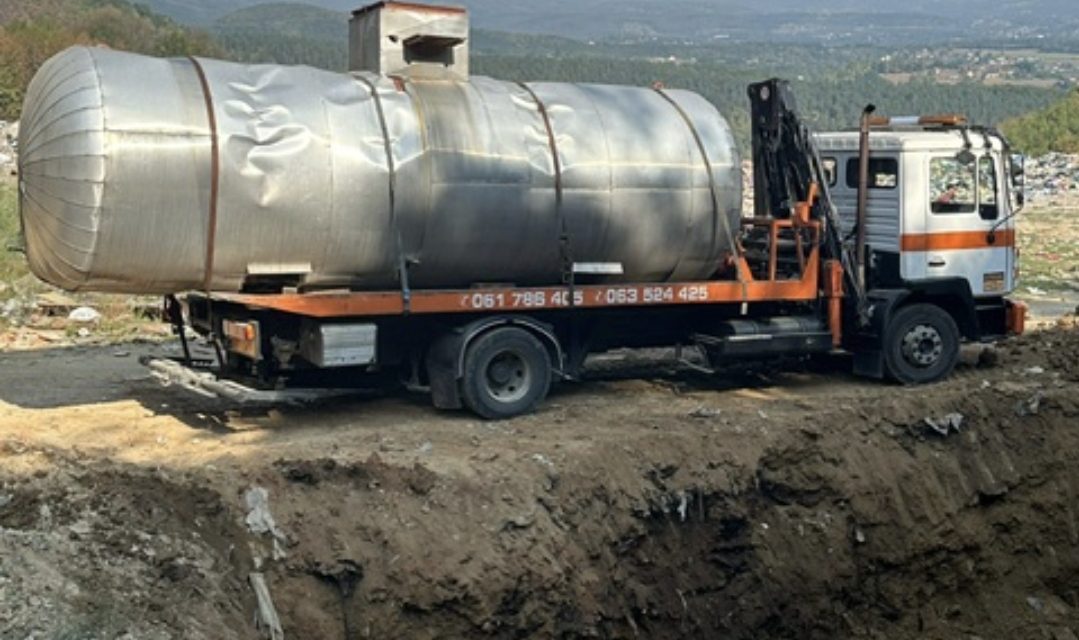 Služba za civilnu zaštitu Općine Kiseljak: Na lokalitetu Berberuša instalirana cisterna s vodom zapremine 30.000 l