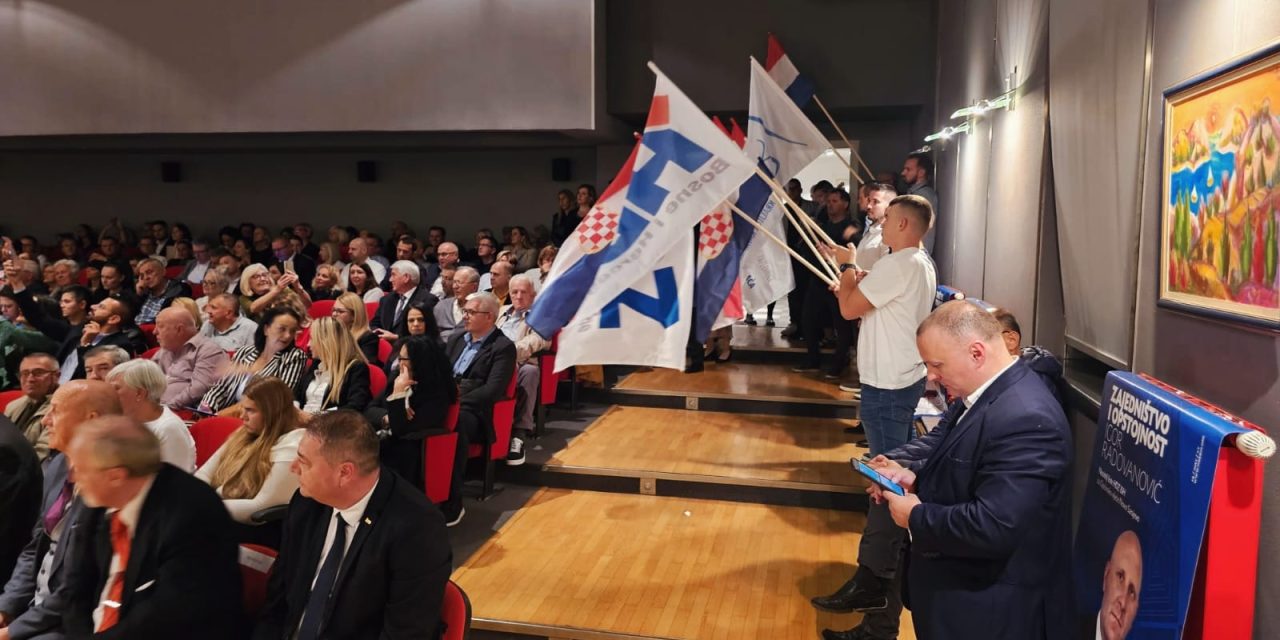 Predizborni skup Županijskog odbora HDZ BiH Vrhbosanske županije u Sarajevu: Jedinstvo i snaga HDZ-a BiH u Sarajevu