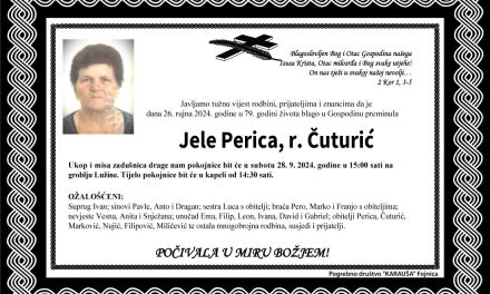 Preminula je Jele Perica, rođ. Čuturić