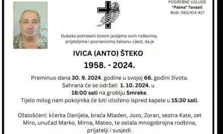 Preminuo je Ivica Šteko