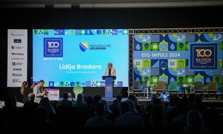 Predsjednica FBiH Lidija Bradara otvorila konferenciju „100 najvećih u BiH i regionu – ESG Impuls 2024“