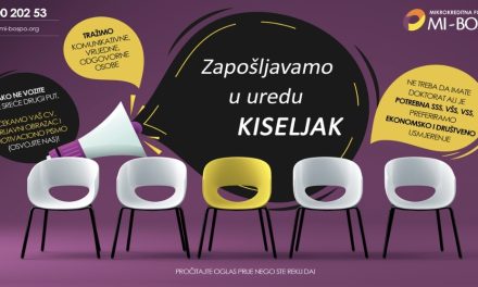 Oglas za posao u mikrokreditnoj fondaciji MI-BOSPO u Kiseljaku
