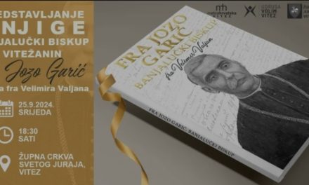 U Vitezu večeras predstavljanje knjige “Fra Jozo Garić, banjalučki biskup”