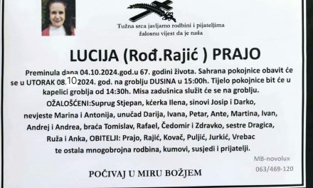 Poznati detalji sahrane Lucije Prajo, žrtve poplava iz Fojnice