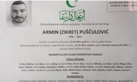 U subotu posljednji ispraćaj tragično preminulog Armina Puščulovića