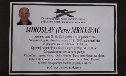 Preminuo je Miroslav Mrnjavac