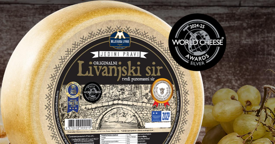 PRESTIŽNE NAGRADE: Veliki uspjeh Mljekare Livno na World Cheese Awards 2024.