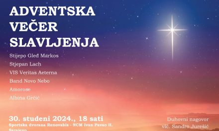 Nadbiskupijski centar za pastoral mladih Ivan Pavao II. organizira Adventsku večer slavljenja