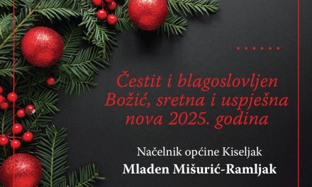 Božićno – novogodišnja čestitka načelnika općine Kiseljak Mladen Mišurića-Ramljaka