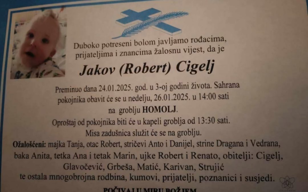 Preminuo je Jakov (Robert) Cigelj