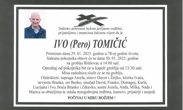 Preminuo je Ivo Tomičić