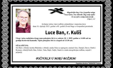 Preminula je Luce Ban  rođ. Kuliš