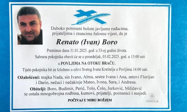 Preminuo je Renato Boro