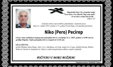 Preminuo je Niko Pecirep