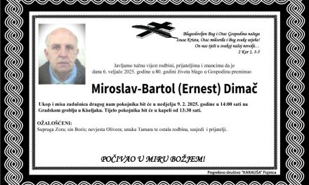 Preminuo je Miroslav Bartol – Dimač