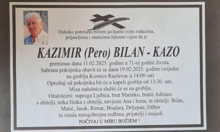 Preminuo je Kazimir Bilan – Kazo