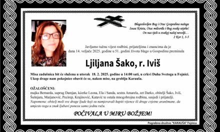 Preminula je Ljiljana Šako, rođ. Iviš