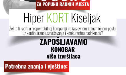 Oglas za posao – Hiper KORT Kiseljak