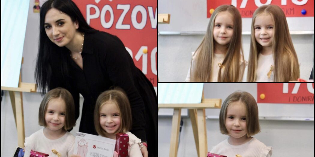 Blizanke iz Kiseljaka, Ajla i Šejla Karić darovale kosu djeci oboljeloj od raka