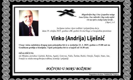 Preminuo je Vinko Liješnić