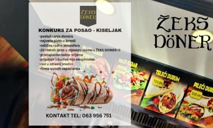 ŽEKS DONER OTVARA NATJEČAJ ZA POSAO U KISELJAKU: NAJVEĆA PLAĆA U BRANŠI I ODLIČNI UVJETI RADA